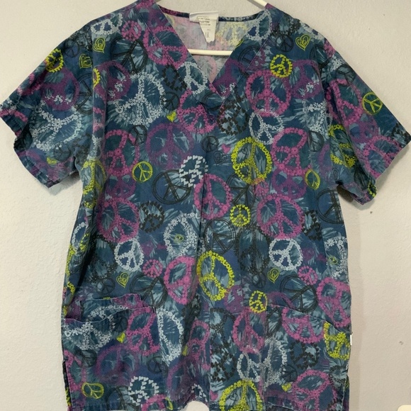 Happy Scrubs Scrub Top, Size XL - Picture 1 of 2
